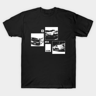 NISSAN SKYLINE GT-R R34 Black 'N White Archive (Black Version) T-Shirt